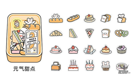 Infeel.Me Share the deliciousness with you Stickers (40 pieces) Sweet Bakery (Make a Cake)(40 pieces) Sticker