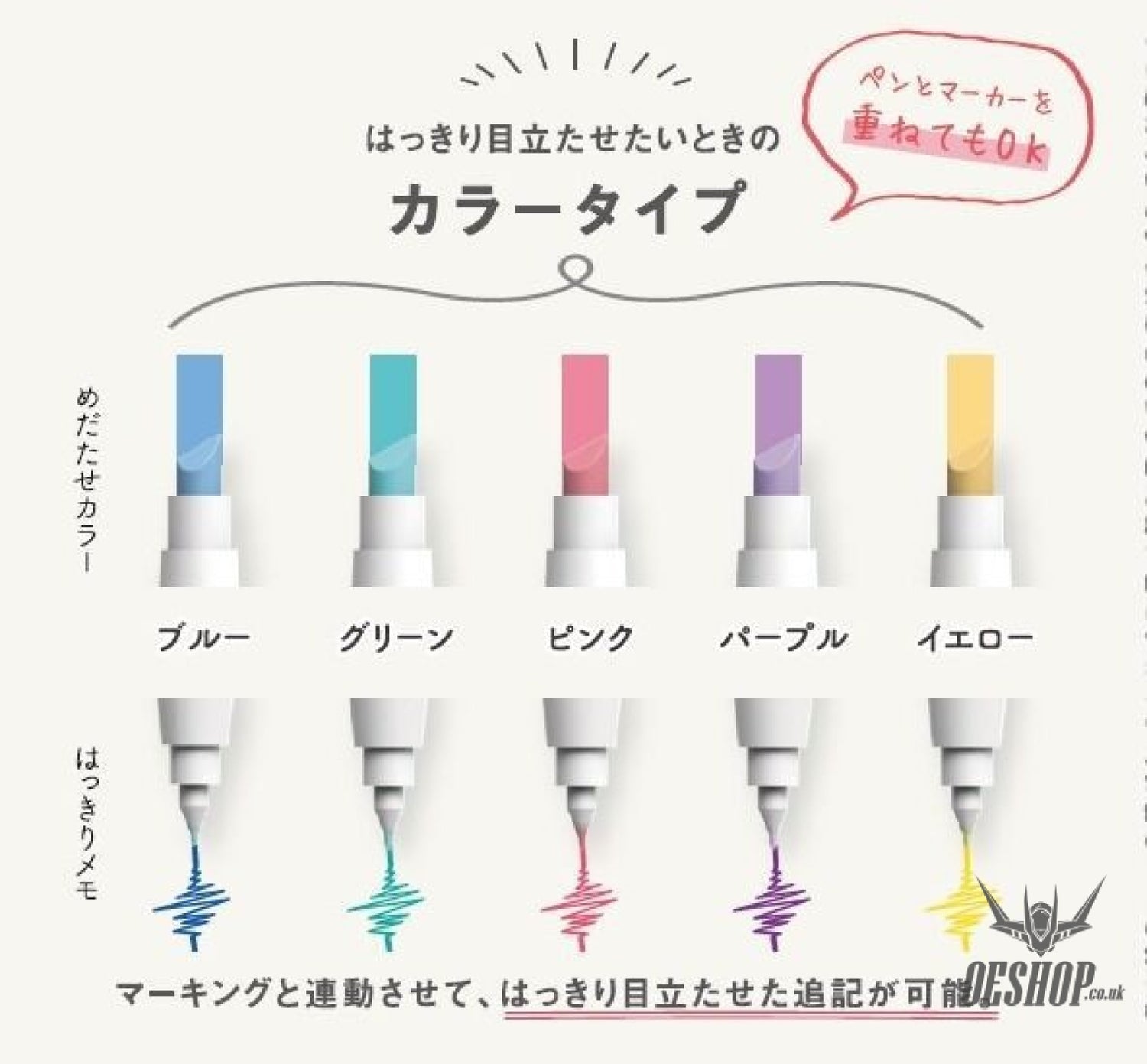 KOKUYO Mark+ 2 Way Highlighter 5-colour set PM-MT200-5S KOKUYO 9.99 OEShop