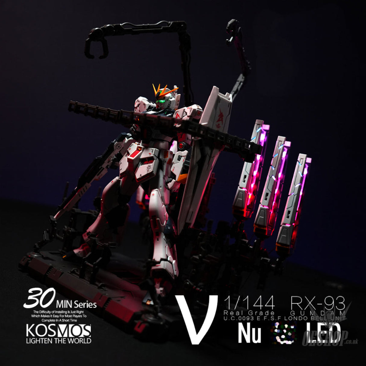 KOSMOS LED Unit For RG 1/144 RX-93 Nu / Hi-V Gundam Floating Gun Model Kits Accessories