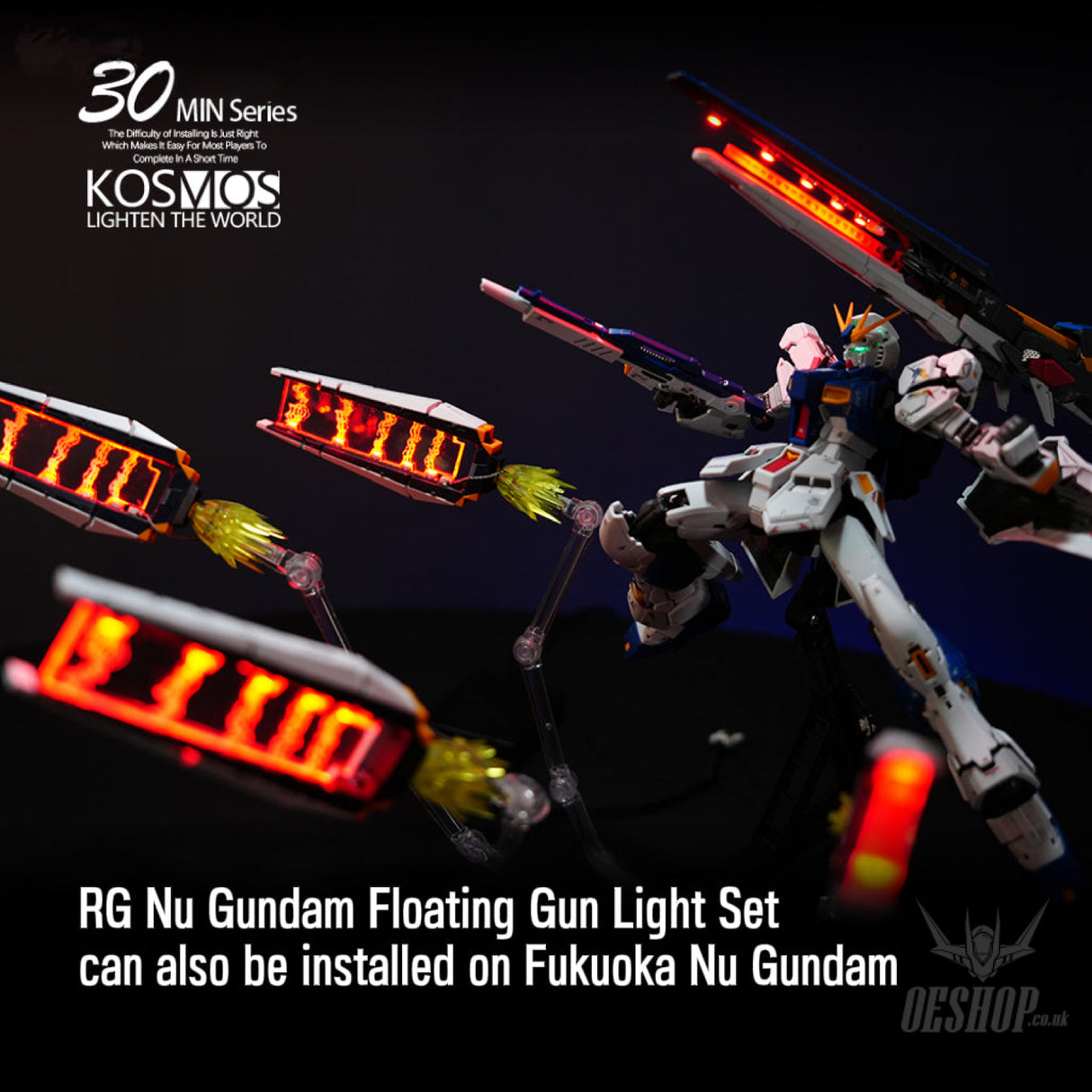 KOSMOS LED Unit For RG 1/144 RX-93 Nu / Hi-V Gundam Floating Gun Model Kits Accessories