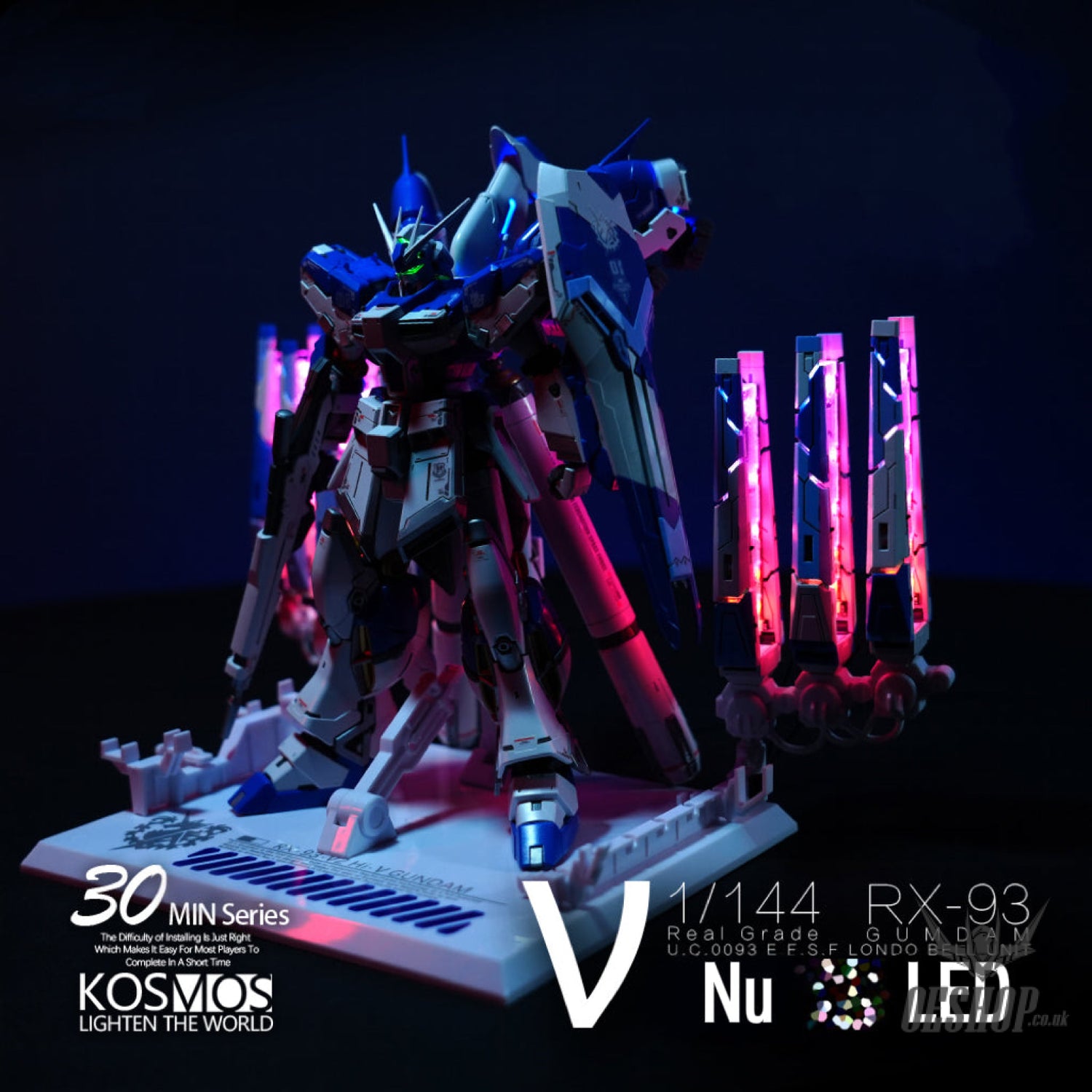 KOSMOS LED Unit For RG 1/144 RX-93 Nu / Hi-V Gundam Floating Gun Model Kits Accessories