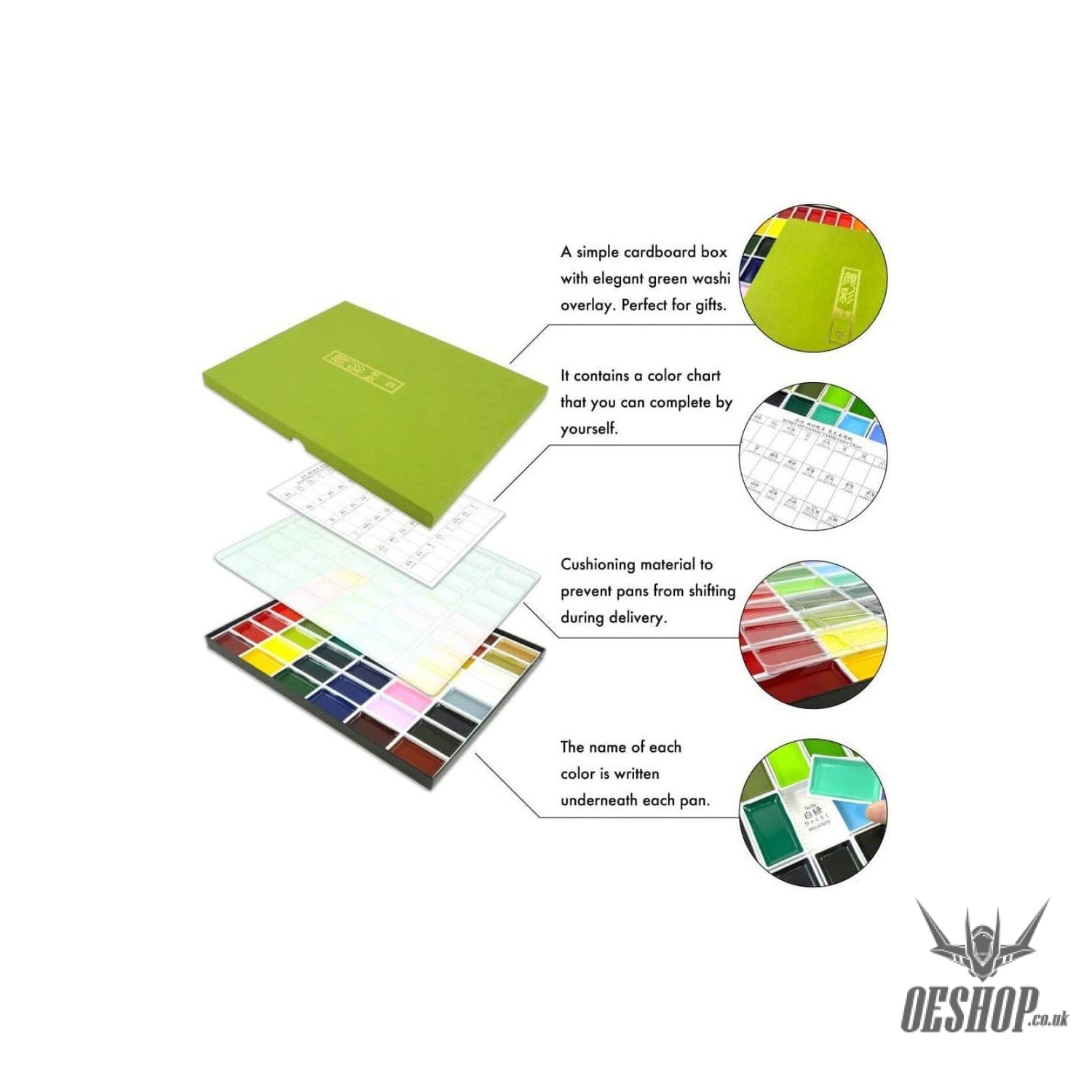 Kuretake Gansai Tambi 18 Watercolour Paints Set MC20/18V Kuretake 19.98 OEShop