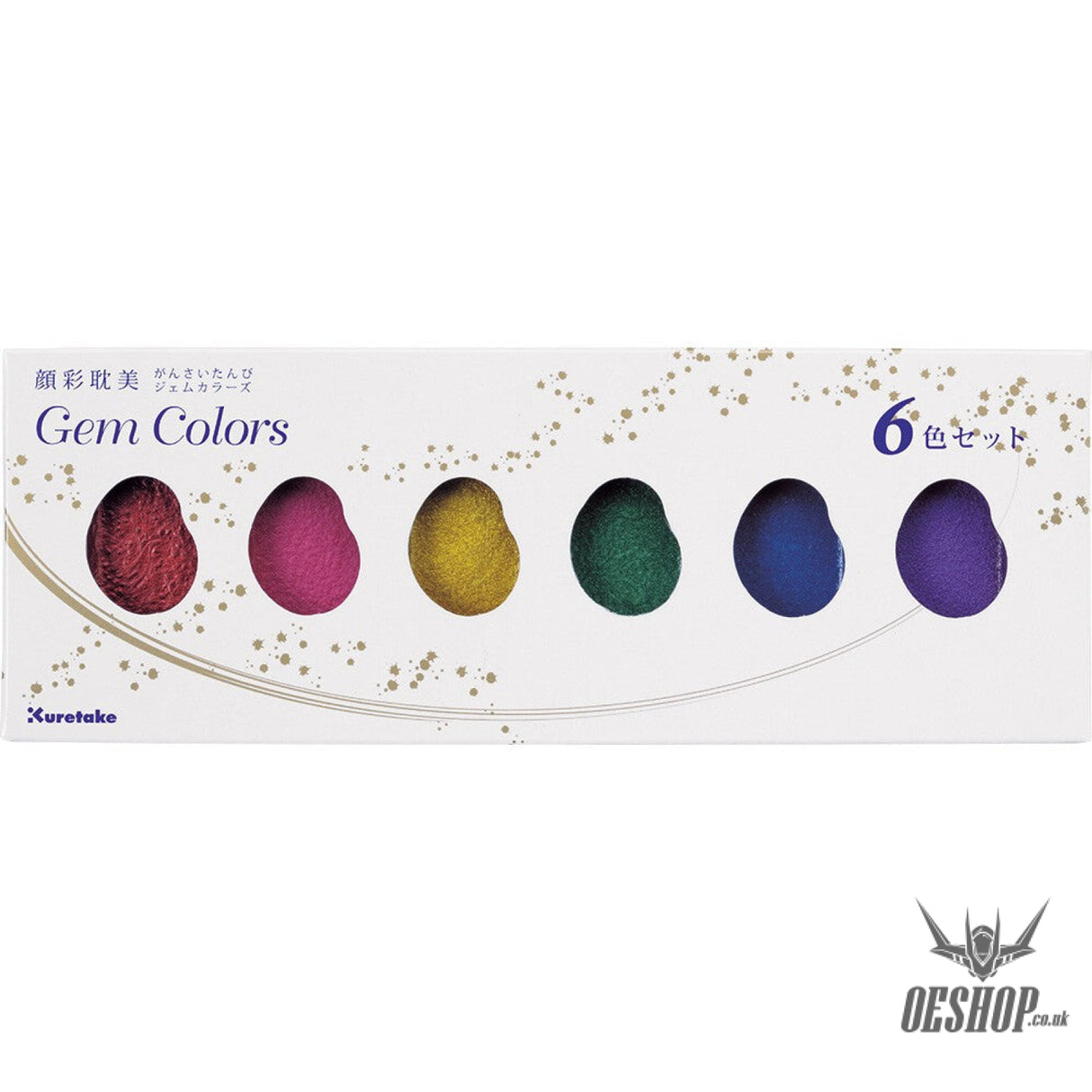 Kuretake Gansai Tambi Gem Colors 6 Metallic-toned Paints Set MC20GC/6V Kuretake 13.98 OEShop