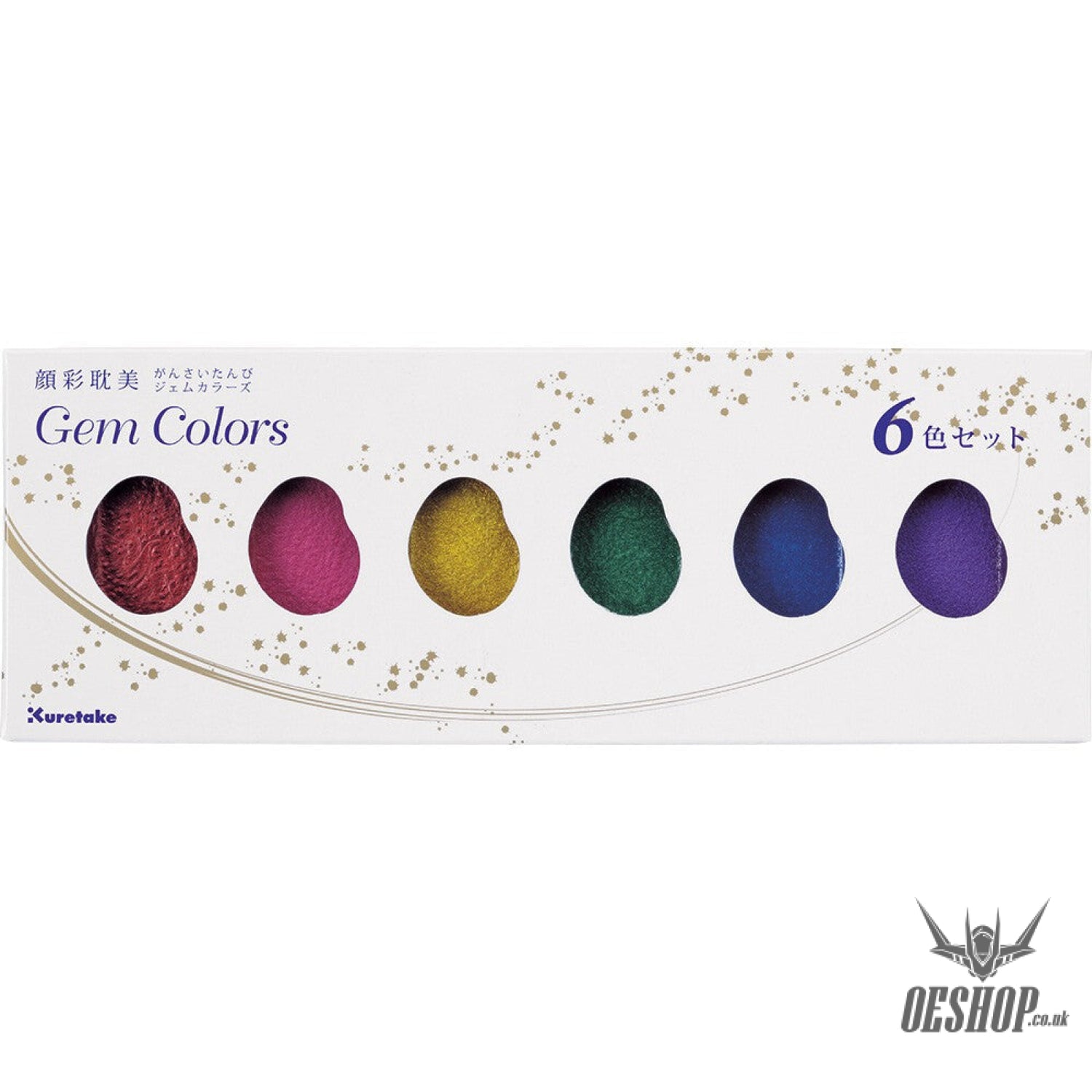 Kuretake Gansai Tambi Gem Colors 6 Metallic-toned Paints Set MC20GC/6V Kuretake 13.98 OEShop