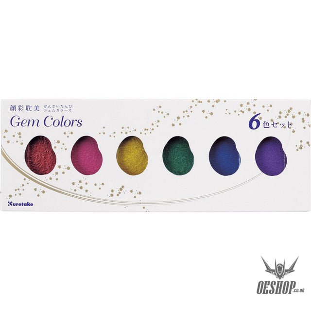 Kuretake Gansai Tambi Gem Colors 6 Metallic-toned Paints Set MC20GC/6V Kuretake 13.98 OEShop