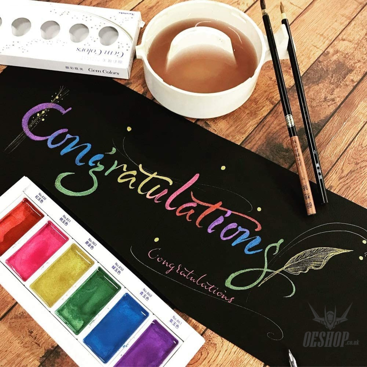 Kuretake Gansai Tambi Gem Colors 6 Metallic-toned Paints Set MC20GC/6V Kuretake 13.98 OEShop