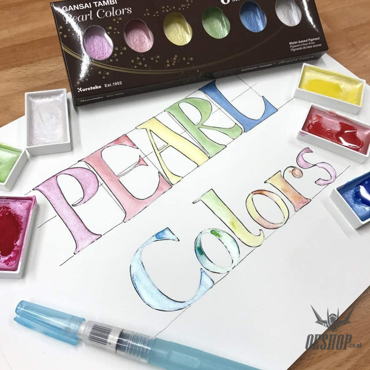Kuretake Gansai Tambi Pearl Colors 6 Pastels Paints Set MC20PC /6V Kuretake 13.98 OEShop