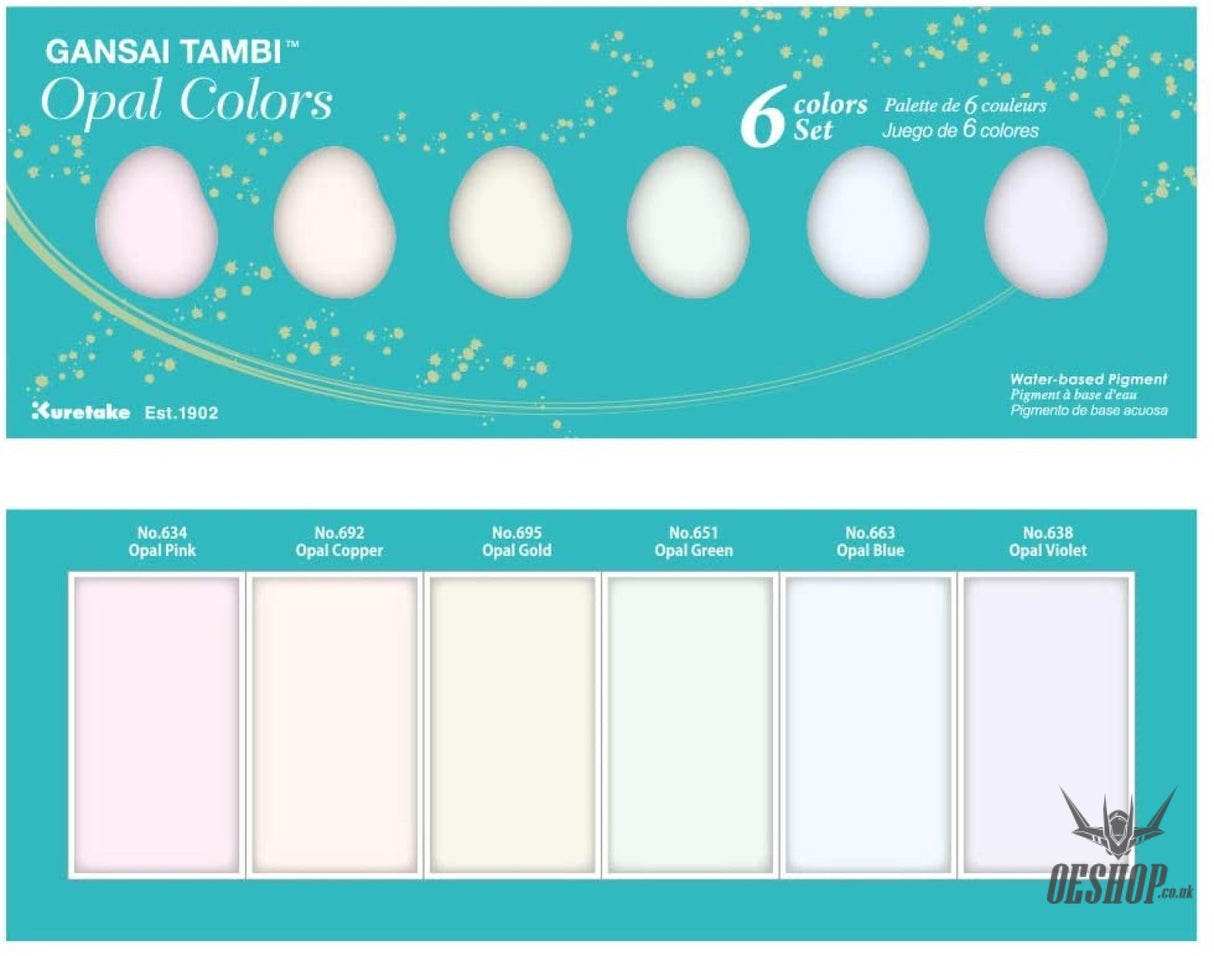 Kuretake Gansai Tambi Pigments Opal Colors 6 Paints Set MC20OC/6V Kuretake 13.98 OEShop