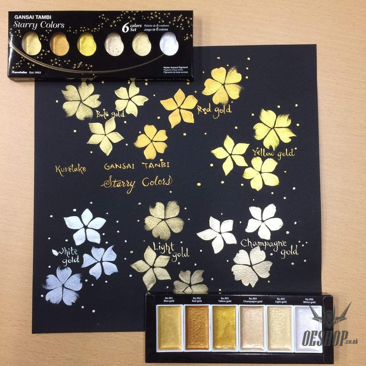 Kuretake Gansai Tambi Starry Colors 6 Metallic Paints Set MC20SC/6V Kuretake 13.98 OEShop