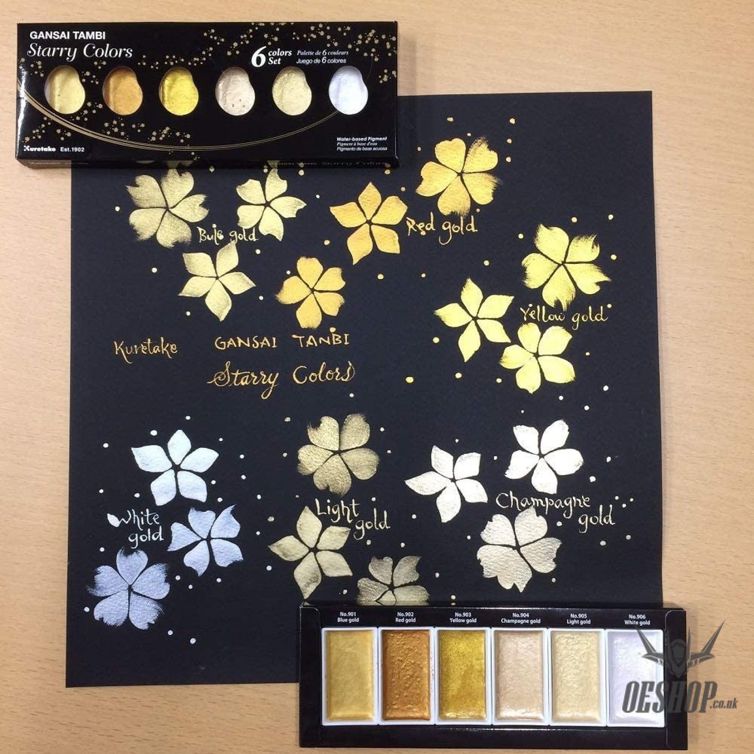 Kuretake Gansai Tambi Starry Colors 6 Metallic Paints Set MC20SC/6V Kuretake 13.98 OEShop