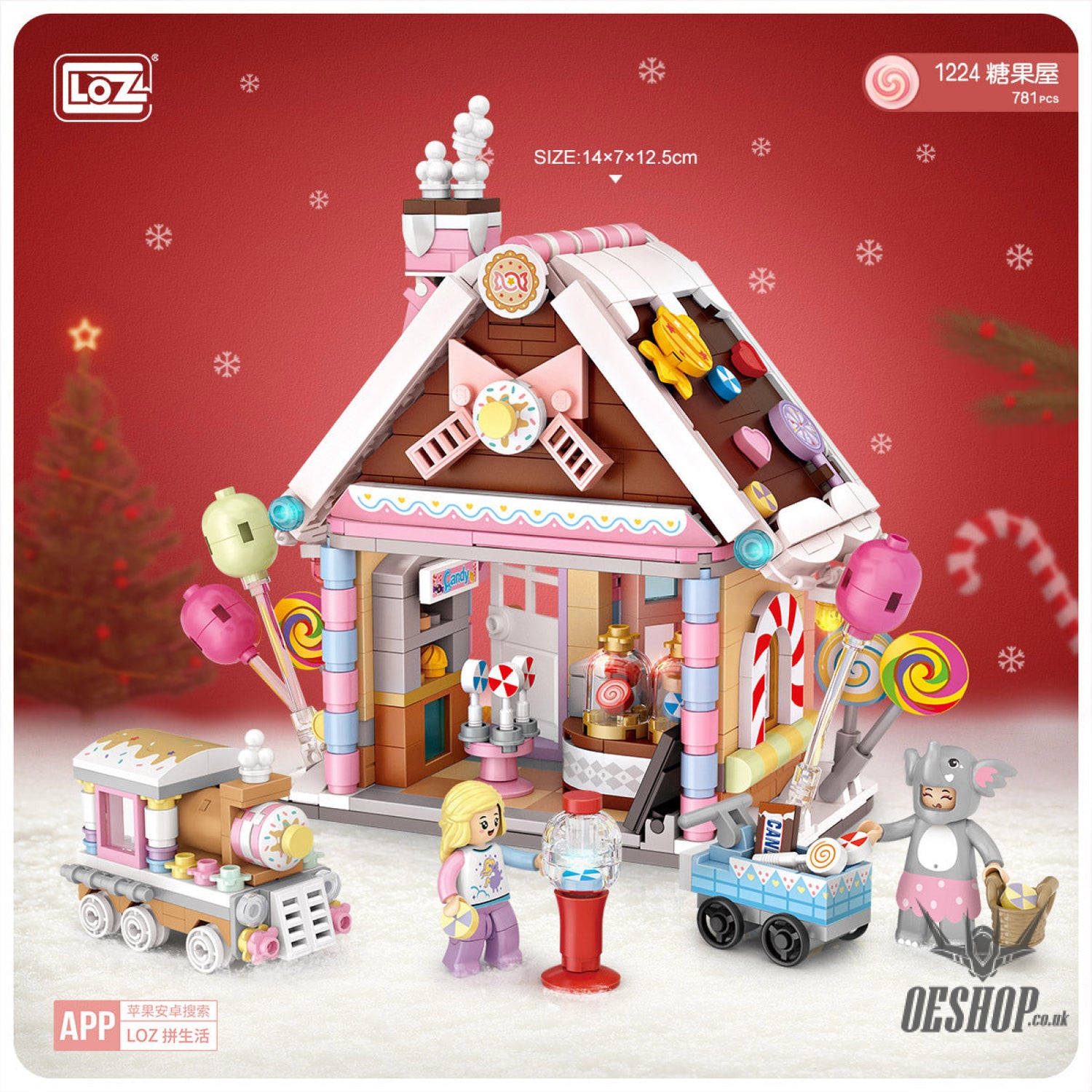LOZ Mini Block 1224 Candy house - 781 Pcs Model Bricks Building Blocks Building Blocks