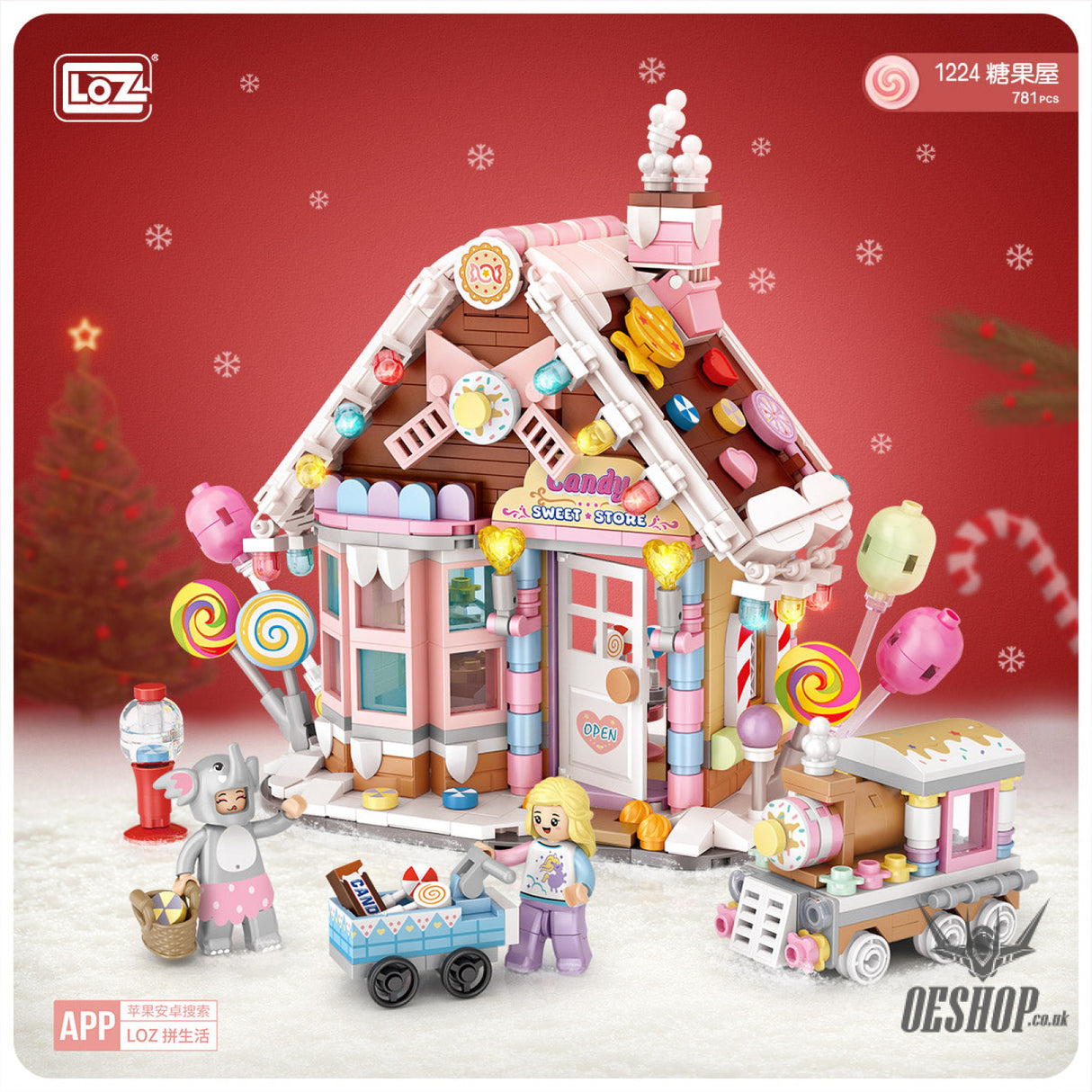 LOZ Mini Block 1224 Candy house - 781 Pcs Model Bricks Building Blocks Building Blocks