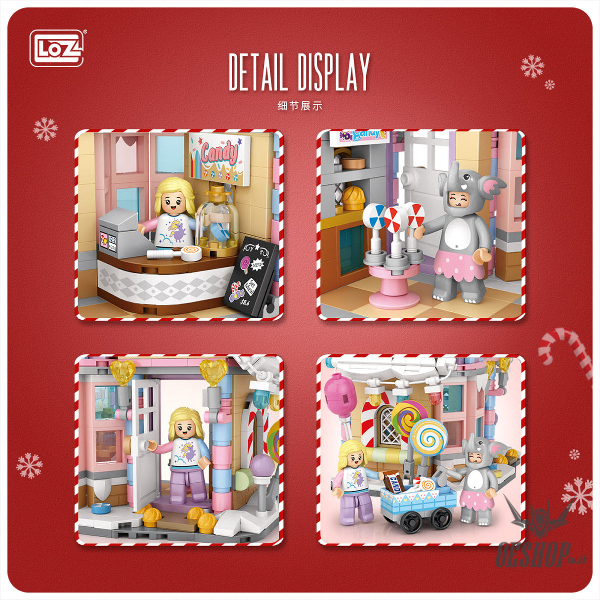 LOZ Mini Block 1224 Candy house - 781 Pcs Model Bricks Building Blocks Building Blocks