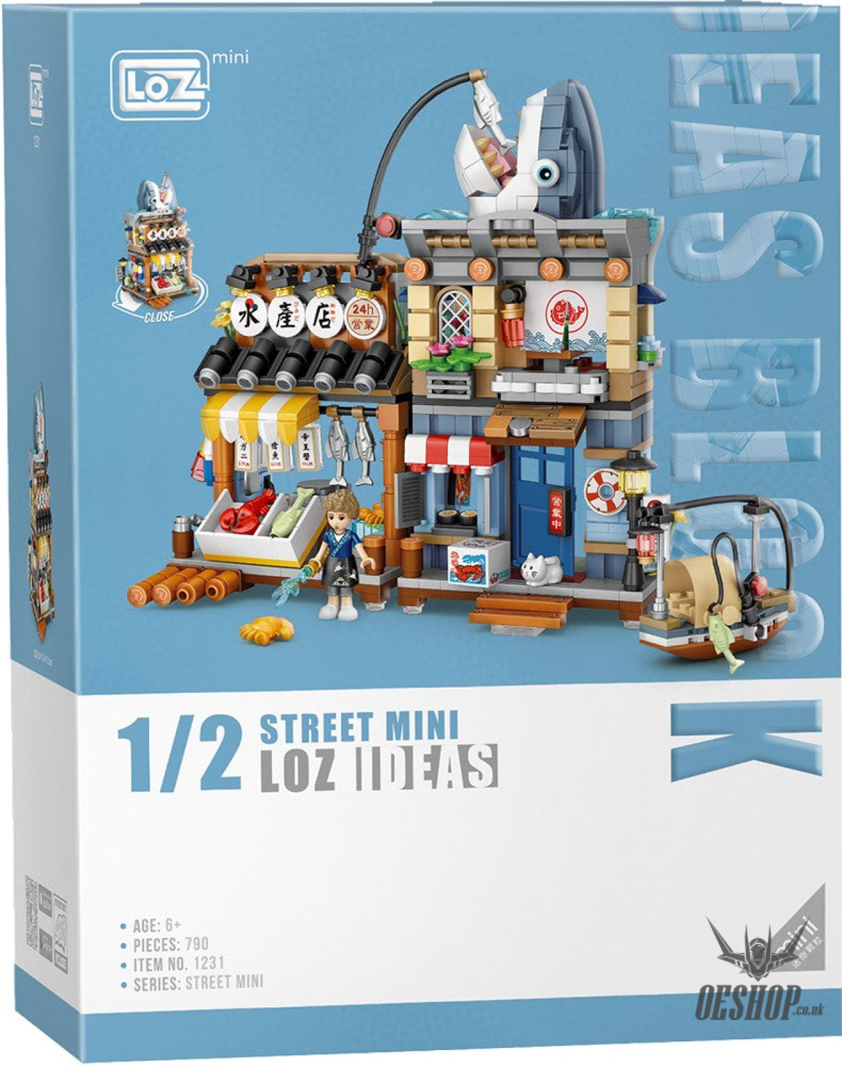 LOZ Mini Block 1231 Aquatic shop - 790 Pcs Model Bricks Building Blocks Building Blocks