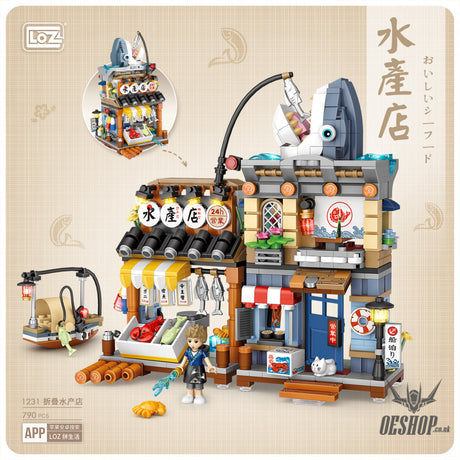 LOZ Mini Block 1231 Aquatic shop - 790 Pcs Model Bricks Building Blocks Building Blocks