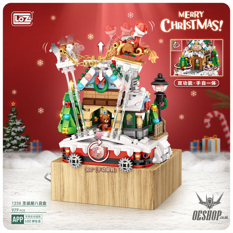 LOZ Mini Block 1238 Christmas house - Music box - 979 Pcs Model Bricks Building Blocks Building Blocks