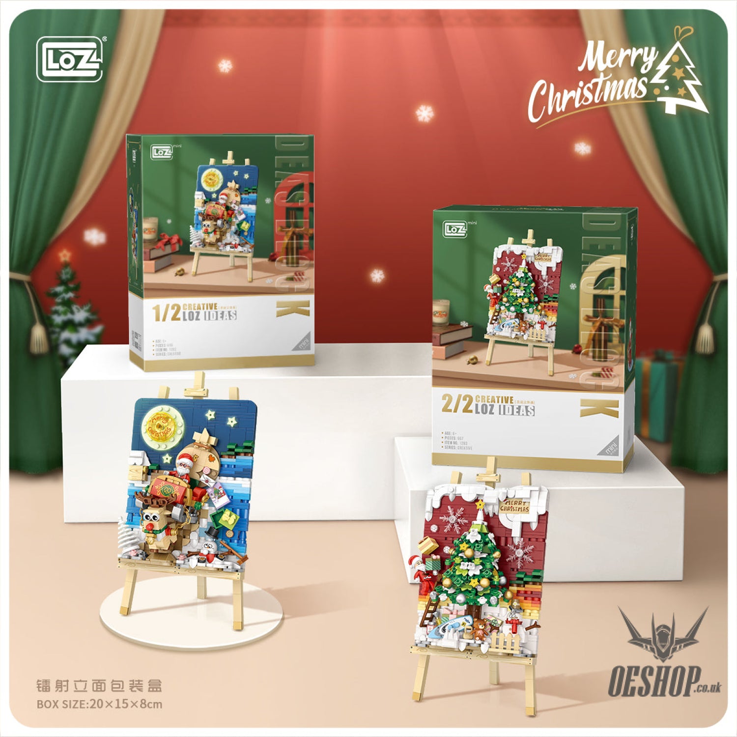 LOZ Mini Block 1282 Sleigh car - 646 Pcs Model Bricks Building Blocks Building Blocks