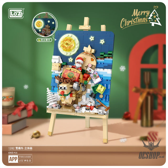 LOZ Mini Block 1282 Sleigh car - 646 Pcs Model Bricks Building Blocks Building Blocks