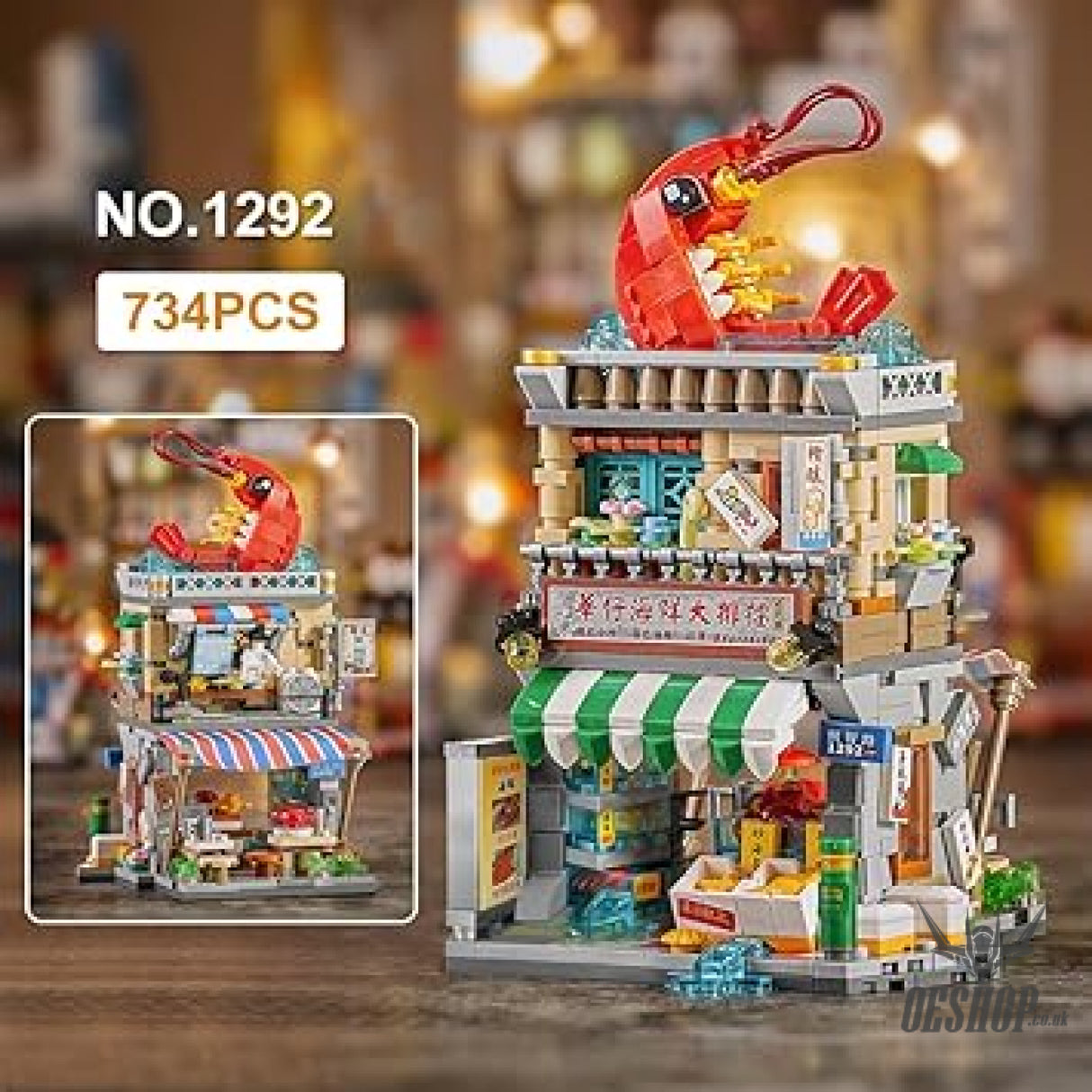 LOZ Mini Block 1292 Seafood stall - 796 Pcs Model Bricks Building Blocks Building Blocks