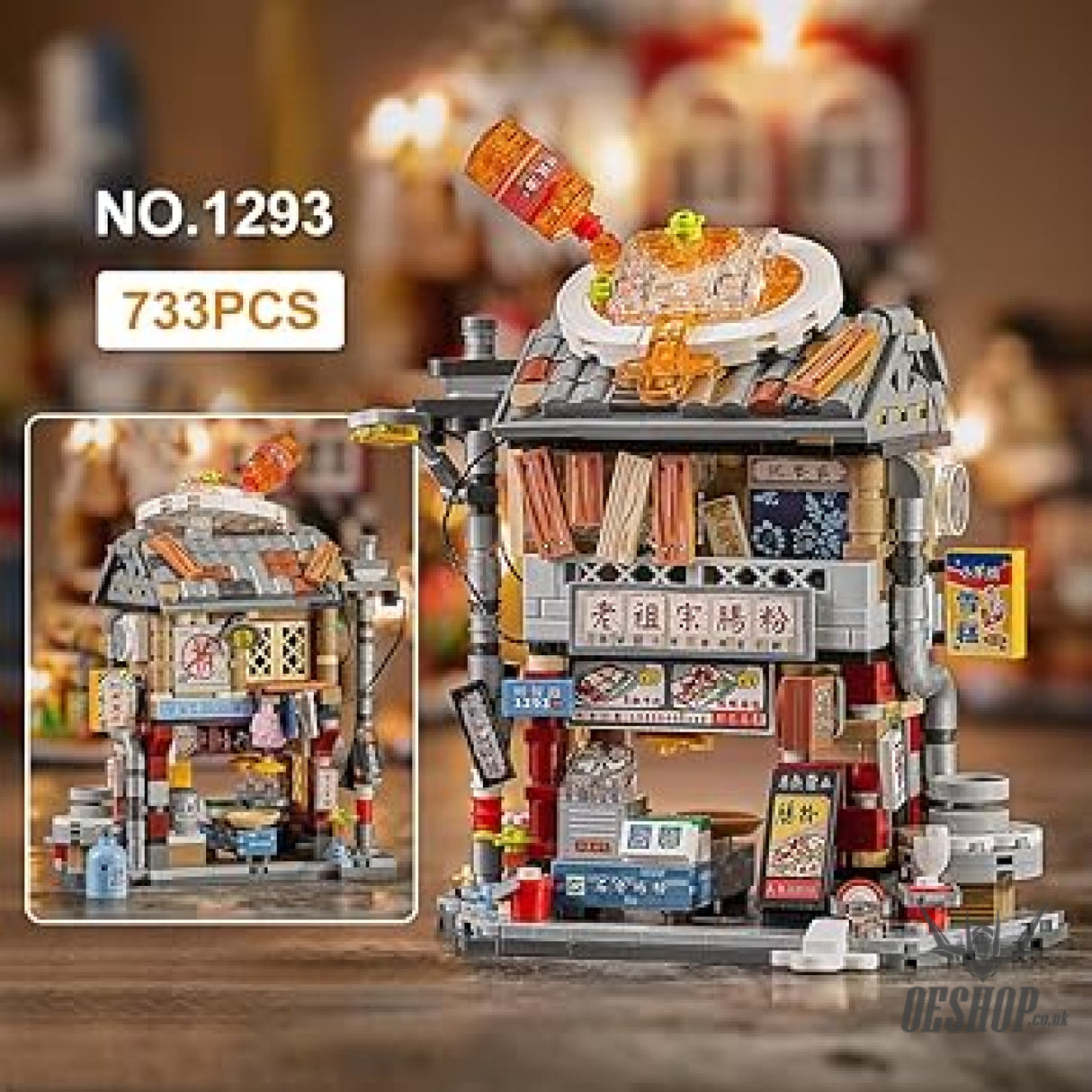 LOZ Mini Block 1293 Rice Roll shop - 733 Pcs Model Bricks Building Blocks Building Blocks