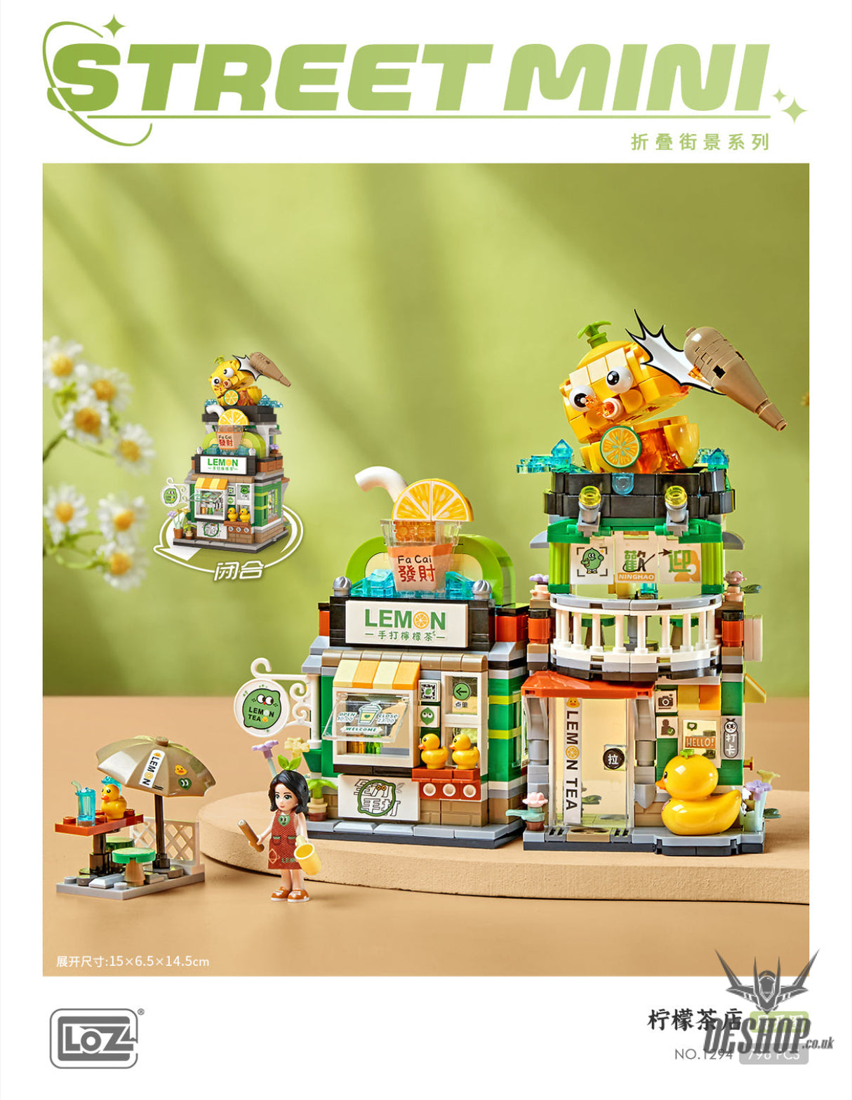LOZ Mini Block 1294 Lemon tea shop - 796 Pcs Model Bricks Building Blocks Building Blocks