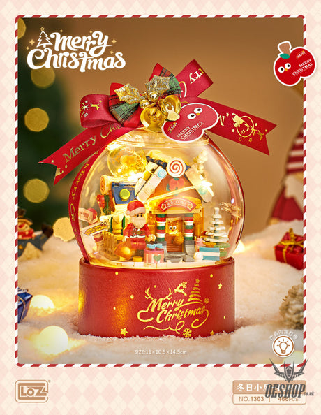 LOZ Mini Block 1303 Chrismas house Hugging bucket (with button cell) - 800 Pcs Model Bricks Building Blocks Building