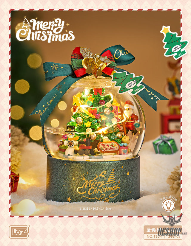 LOZ Mini Block 1304 Christmas tree Hugging bucket (with button cell) - 800 Pcs Model Bricks Building Blocks Building