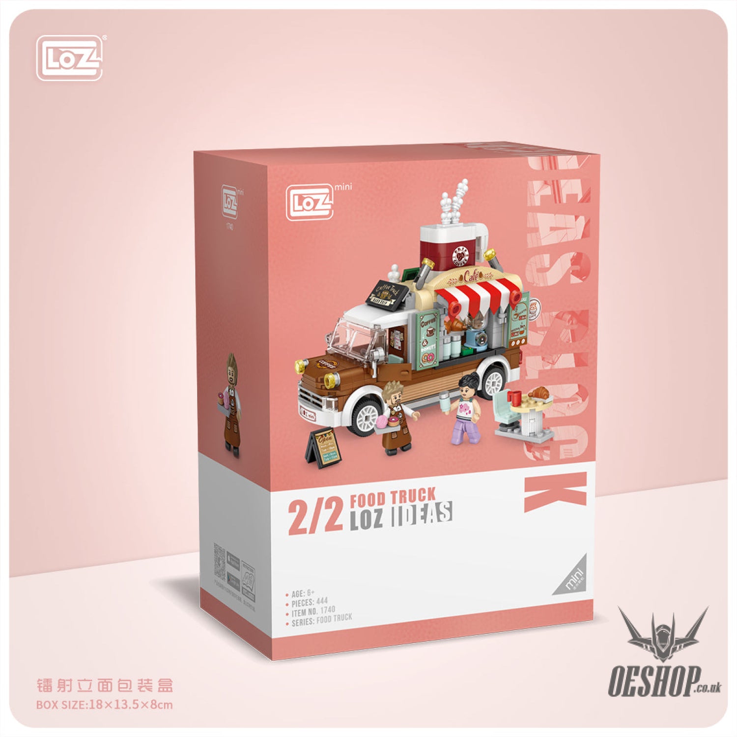 LOZ Mini Block 1740 Coffee truck - 444 Pcs Model Bricks Building Blocks Building Blocks