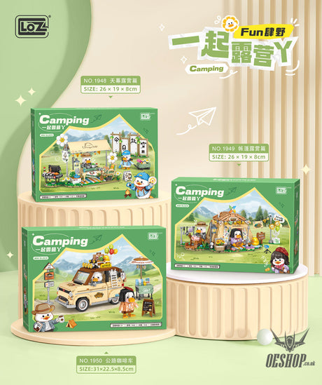 LOZ Mini Block 1950 Road Coffee Truck - 1,646 Pcs Model Bricks Building Blocks Building Blocks