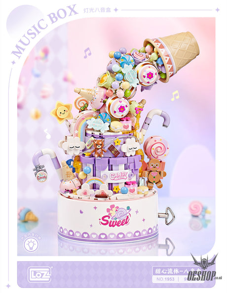 LOZ Mini Block 1953 Sweet Fluid music box (with button cell) - 909 Pcs Model Bricks Building Blocks Building Blocks