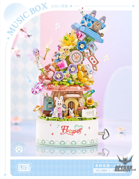 LOZ Mini Block 1954 Flower music box(with button cell) - 1,091 Pcs Model Bricks Building Blocks Building Blocks