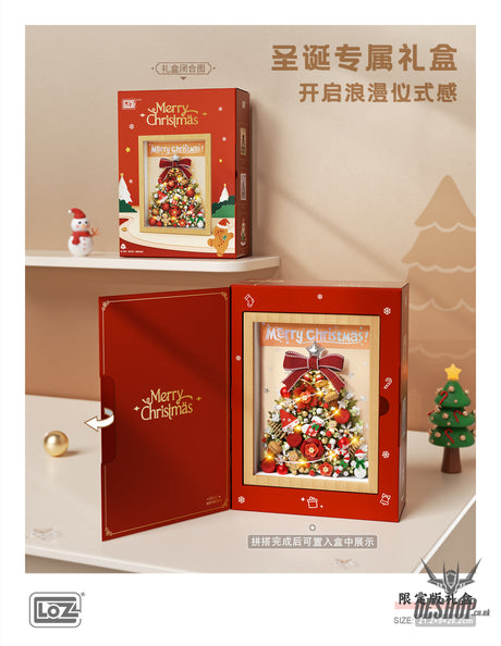 LOZ Mini Block 1962 Christmas Tree Photo Frame (with Strip light not included battery) - 584 Pcs Model Bricks Building
