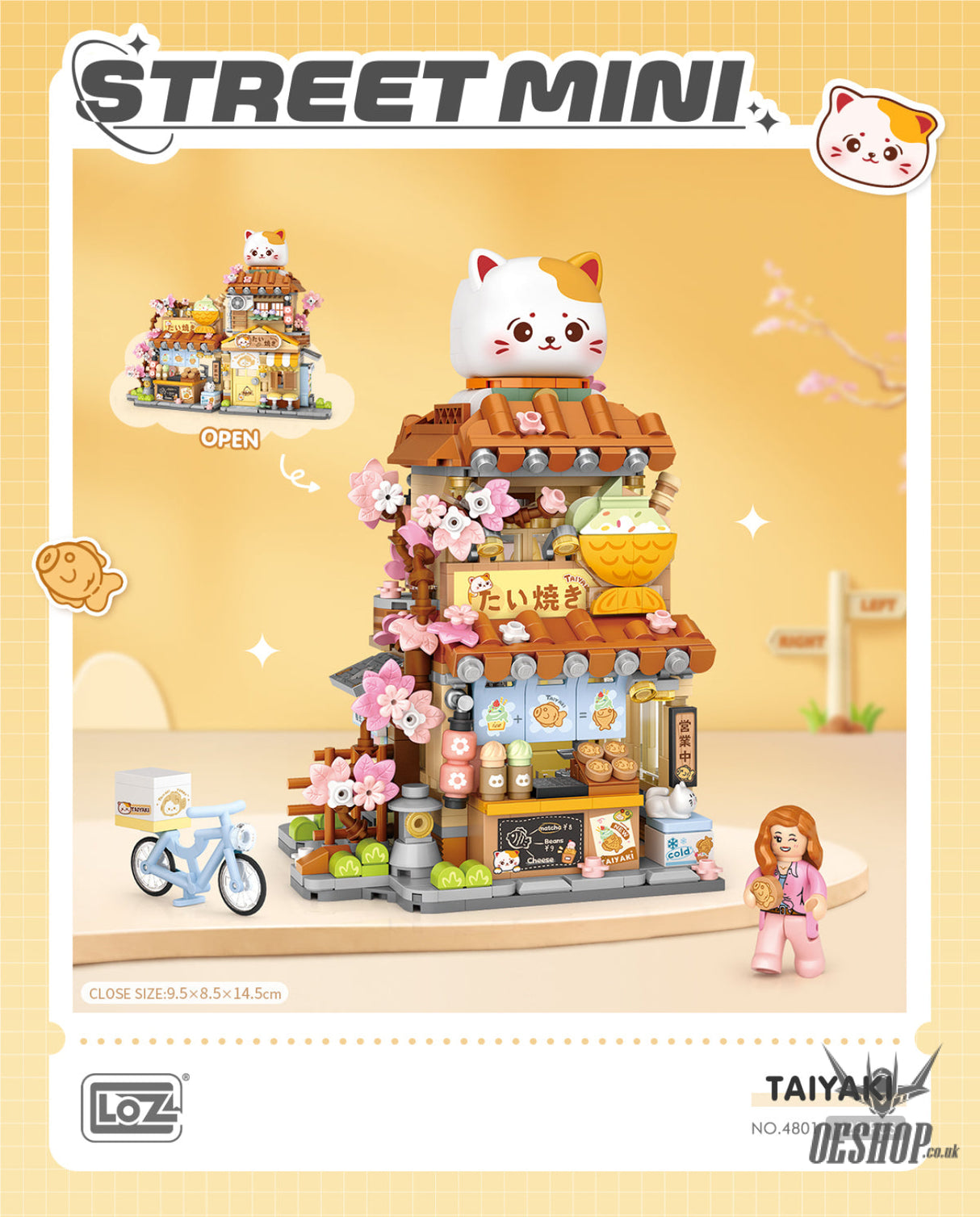 LOZ Mini Block 4801 Taiyaki shop - 523 Pcs Model Bricks Building Blocks Building Blocks