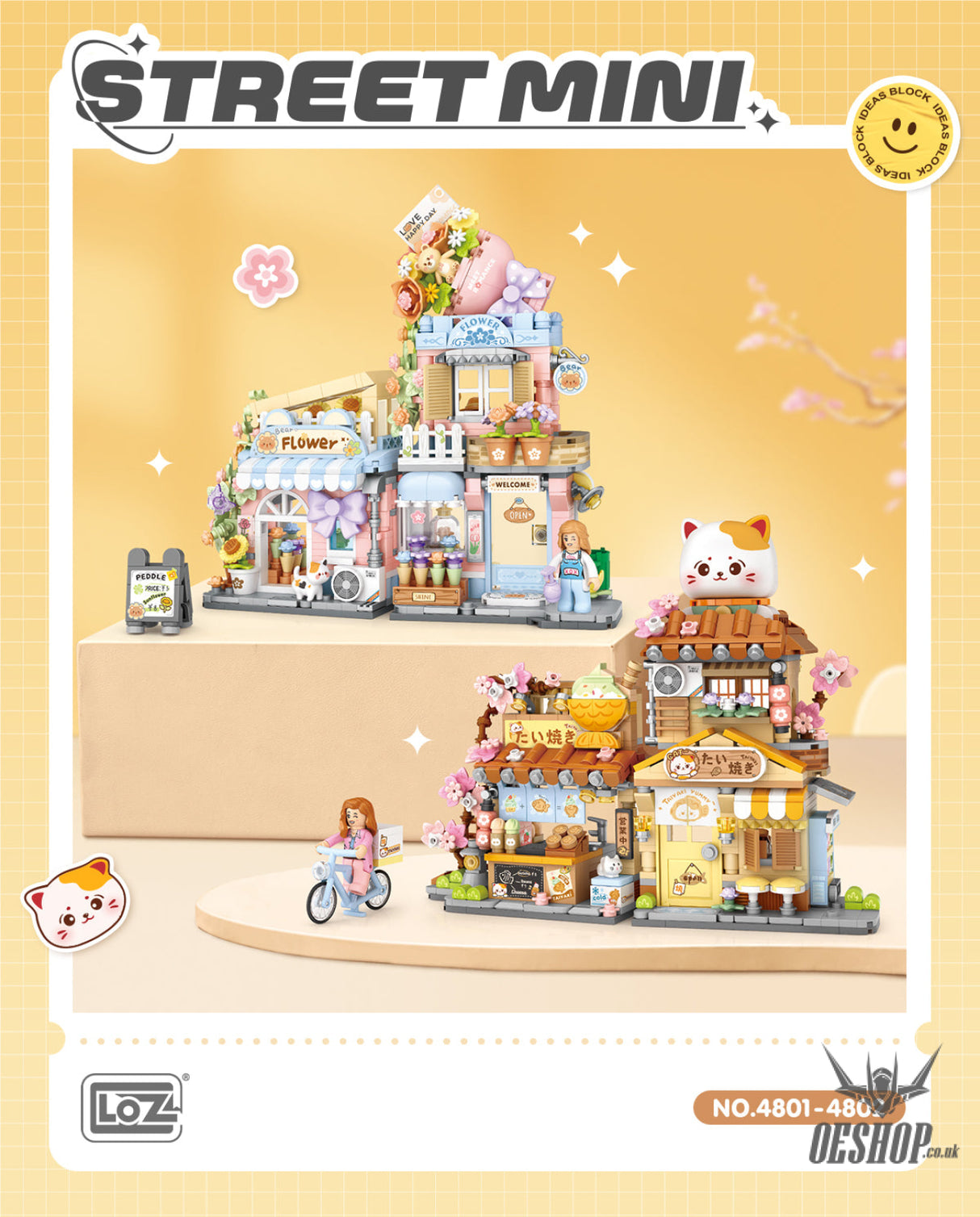 LOZ Mini Block 4802 Flower shop - 654 Pcs Model Bricks Building Blocks Building Blocks