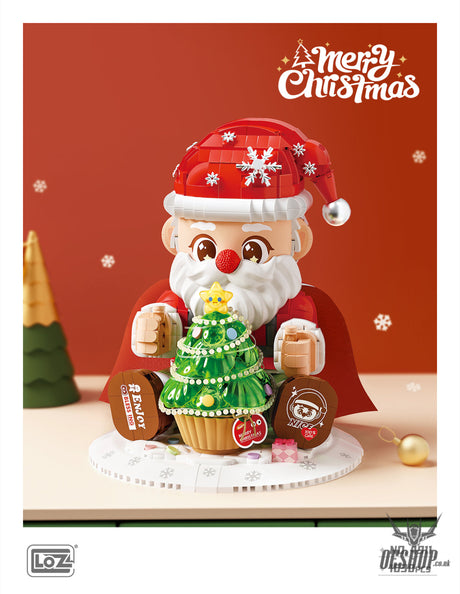 LOZ Mini Block 4911 Santa Claus (with Strip light not included battery) - 1630 Pcs Model Bricks Building Blocks