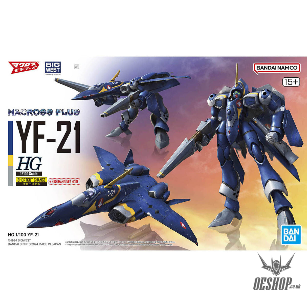 Macross 1/100 HG YF-21 (Macross) Scale Model Kits