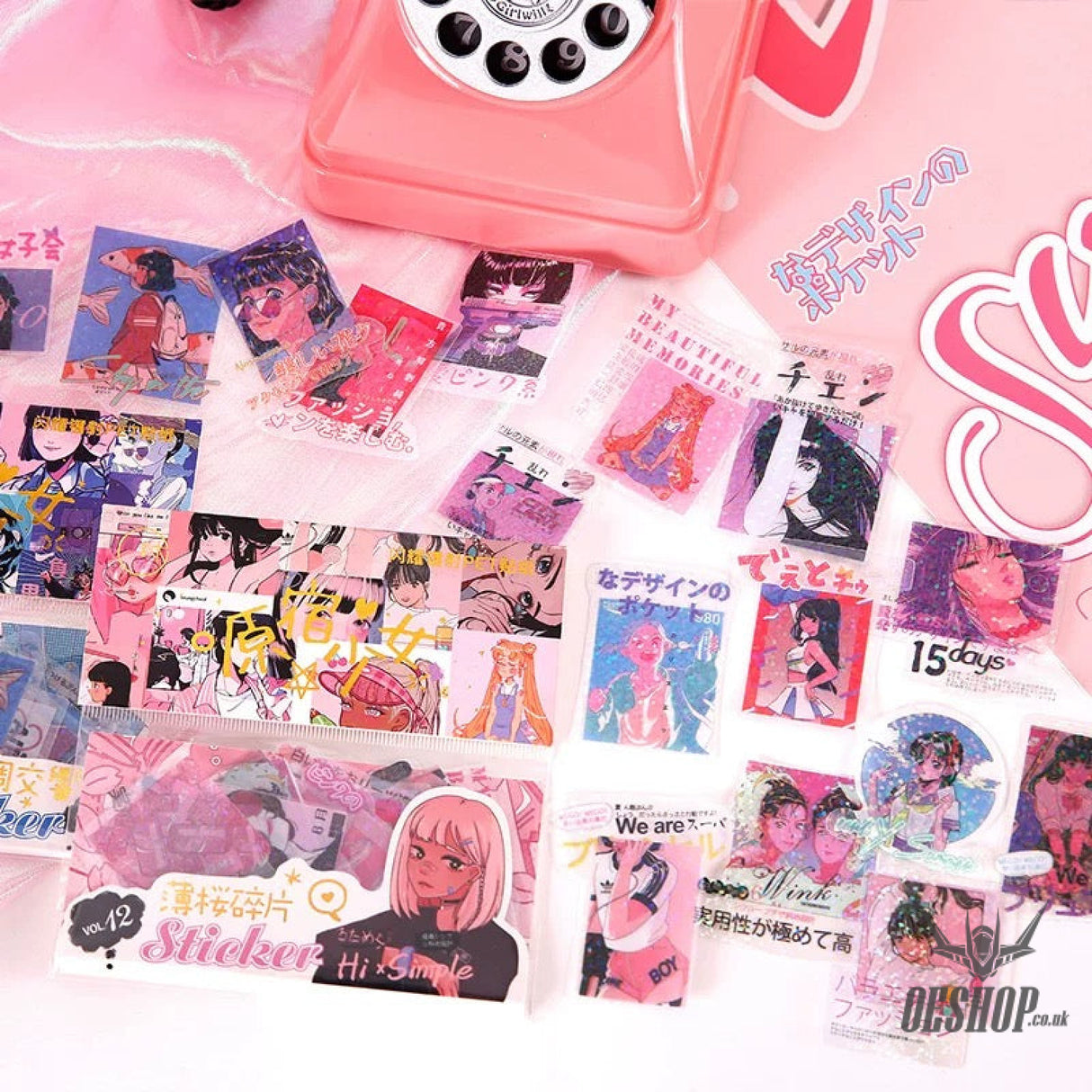 Moore Harajuku Girl Stickers (40 pieces) Sticker