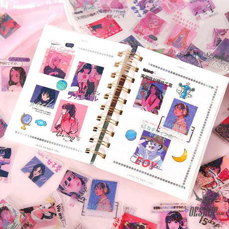 Moore Harajuku Girl Stickers (40 pieces) Sticker