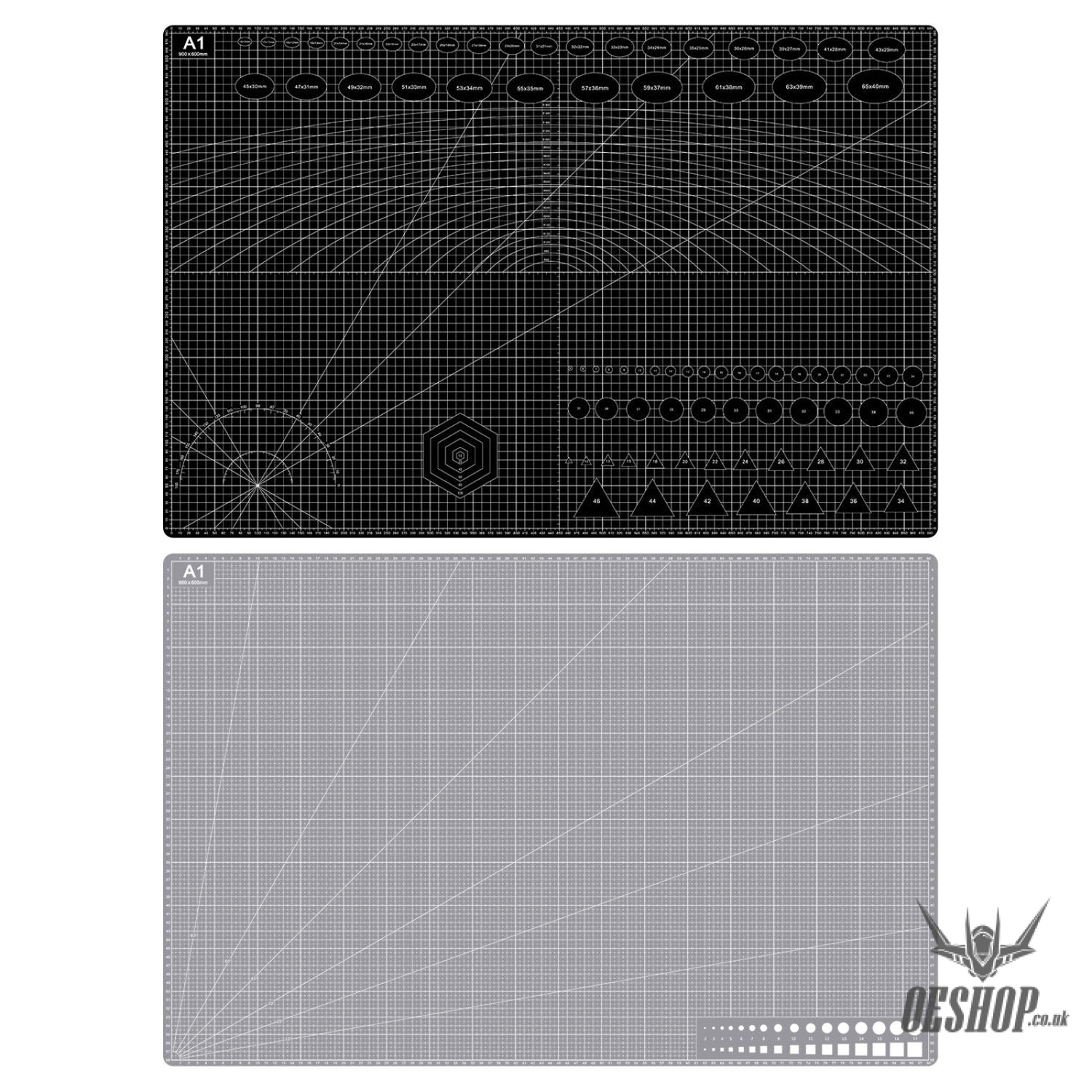 Cutting Mat A1 cutting mat (90*60cm) black + gray & black core Cutting Mat
