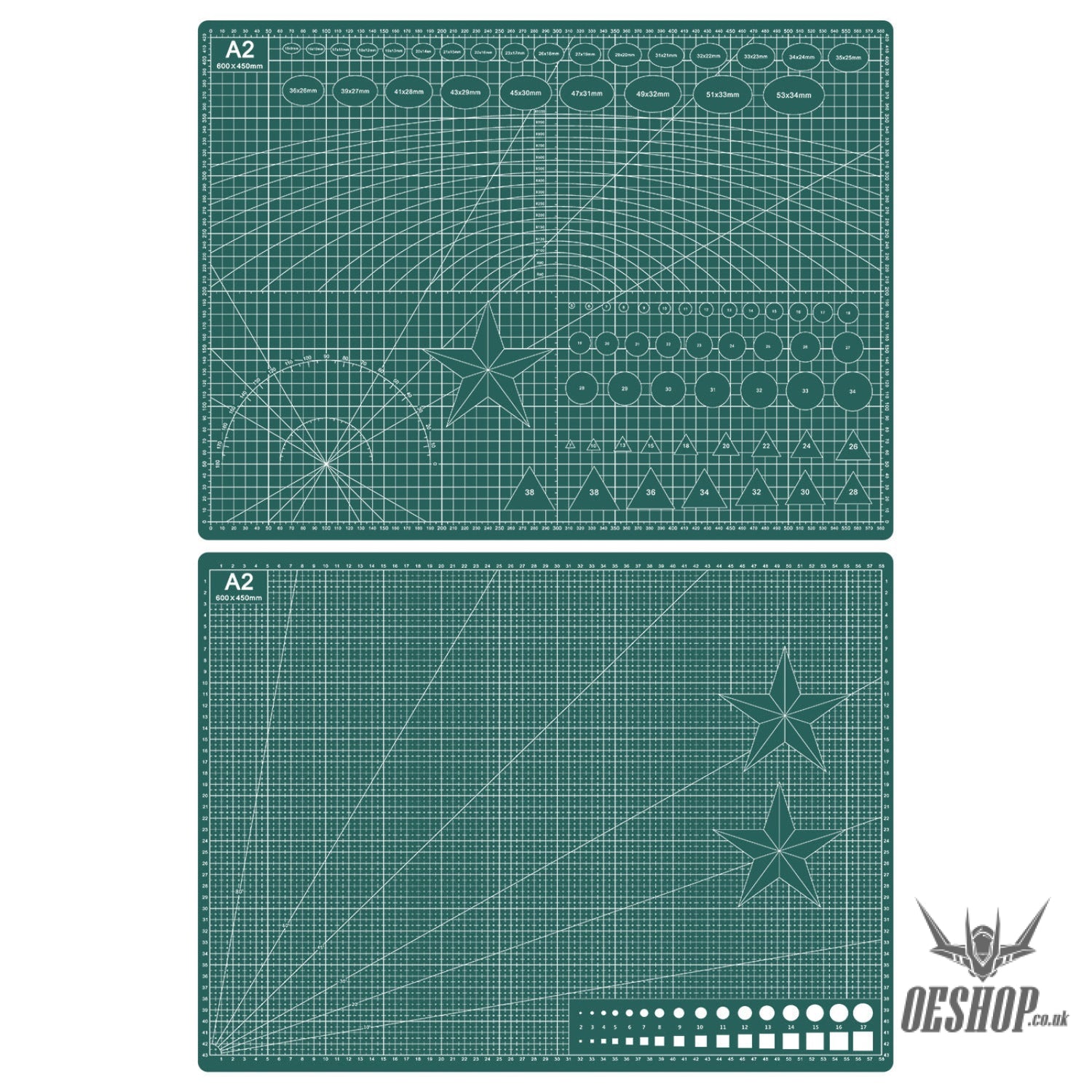 Cutting Mat A2 cutting mat (60*45cm) green & black core Cutting Mat