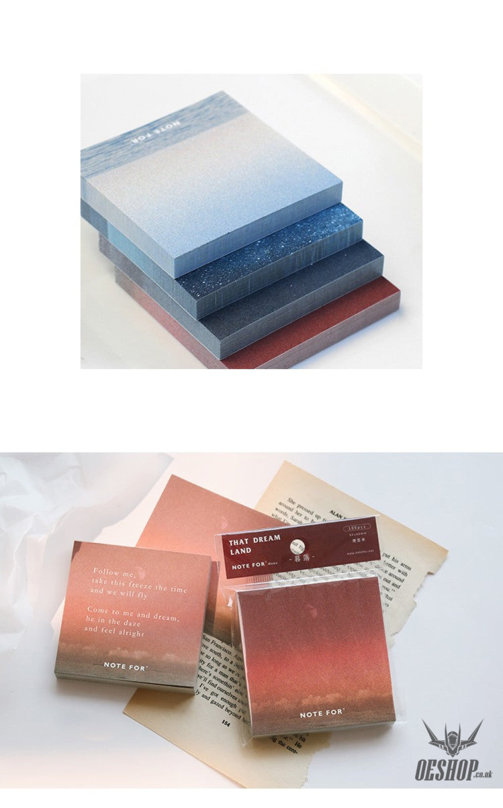 Note For Memo Notes That Dream Land Series Set of 8 OEShop 14.98 OEShop