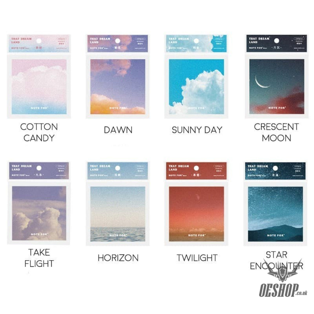 Note For Memo Notes That Dream Land Series Set of 8 OEShop 14.98 OEShop