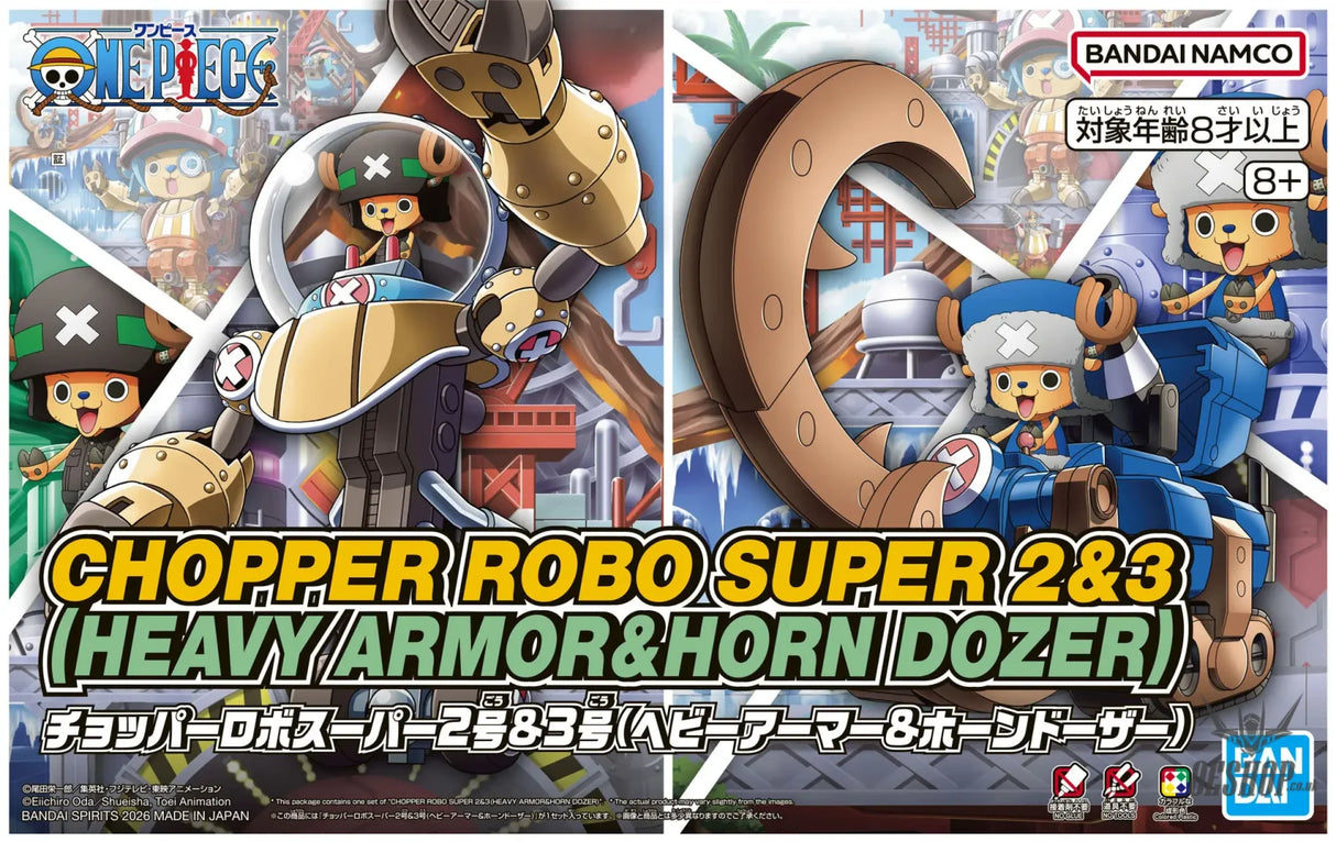One Piece Chopper Robo Super No. 2 & No. 3 (Heavy Armor & Horn Dozer) - Scale Model Kits