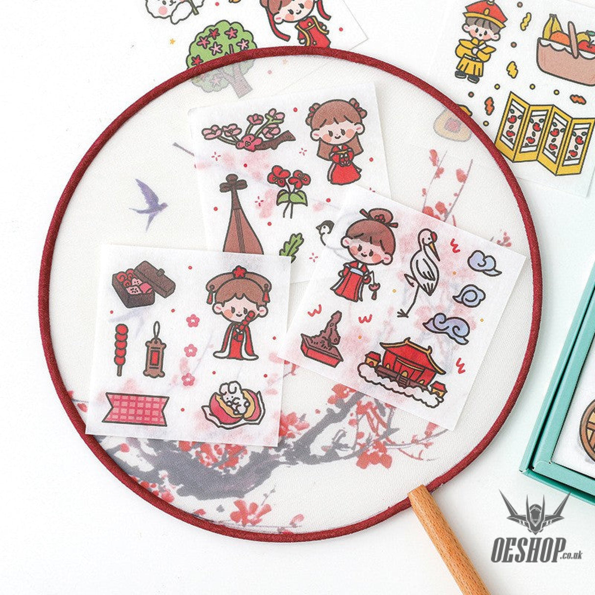 Paper Dyeing Sticker Gift Box Ancient Chinese style 100 sheets Washi Paper no repeated OEShop 8.99 OEShop