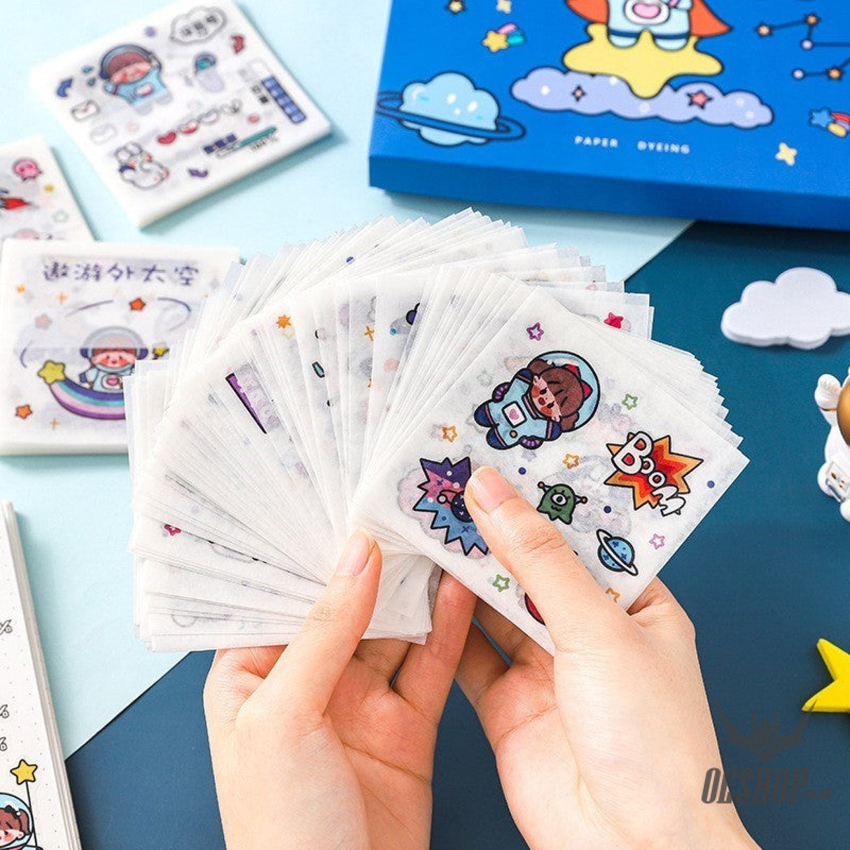 Paper Dyeing Sticker Gift Box Big Adventure 100 sheets Washi Paper no repeated OEShop 8.99 OEShop