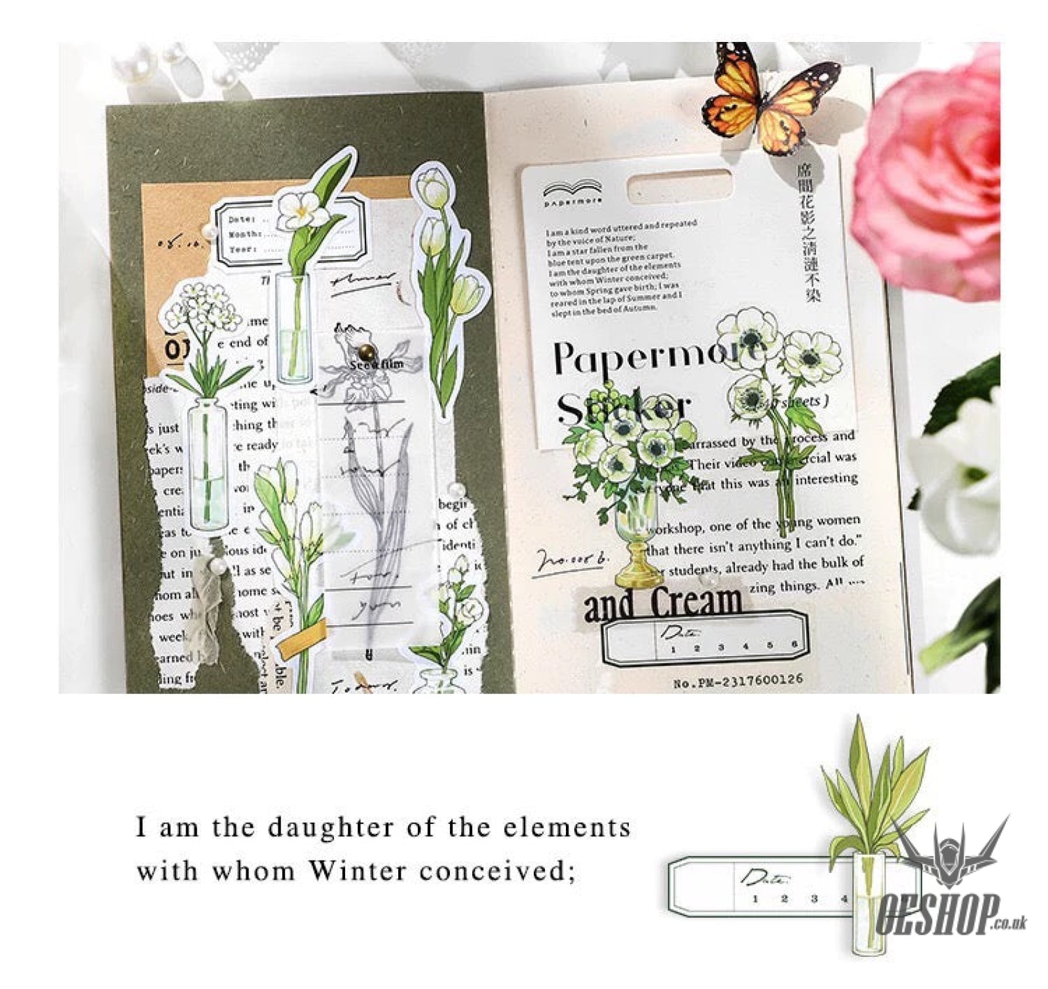 Papermore Botanical Silhouette Stickers (40 pieces) Sticker