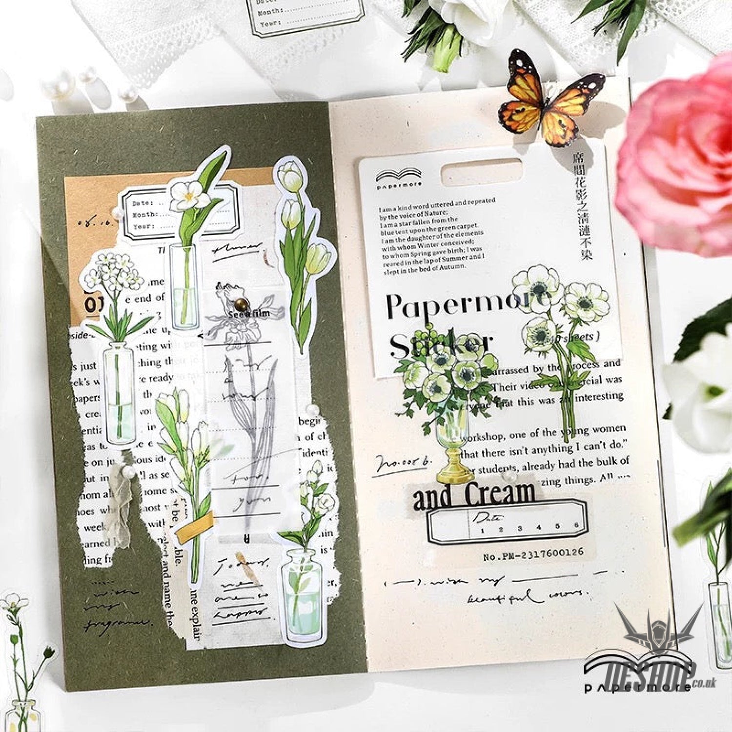 Papermore Botanical Silhouette Stickers (40 pieces) Sticker