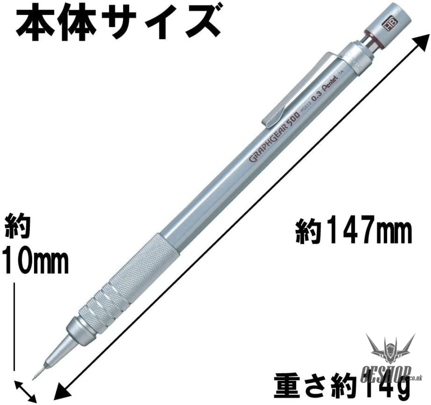 Pentel GraphGear 500 0.3mm Mechanical Pencil PG513/XPG513 Pentel 7.50 OEShop