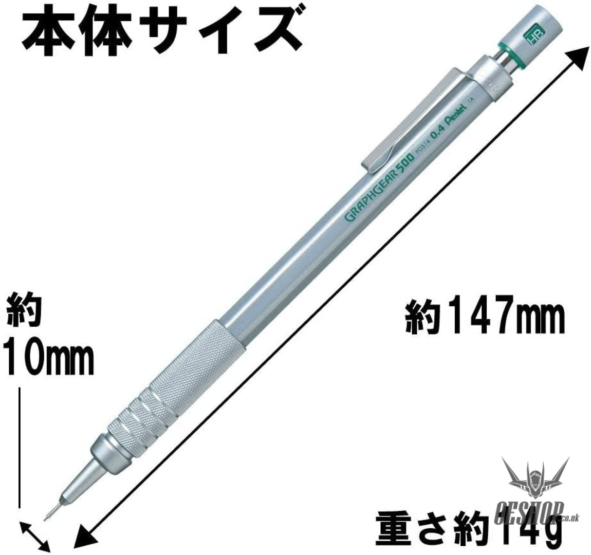 Pentel GraphGear 500 0.4mm Mechanical Pencil PG514/XPG514 Pentel 13.64 OEShop