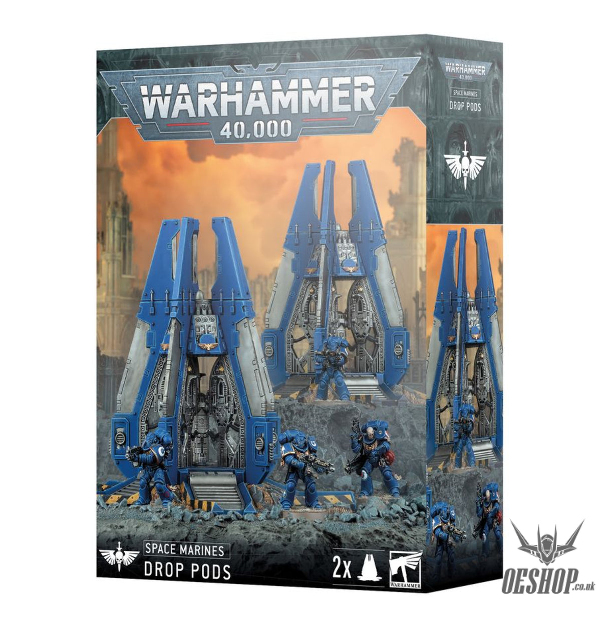 Pre-order Warhammer 40,000 Space Marines: Drop Pods 48-101 Tabletop Wargame